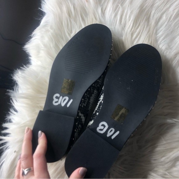 Sol sana Revolve 8 Lloyd snakeskin snake embossed cowhide leather loafers $170 v - Picture 7 of 8